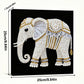 DIY Pearl Painting With Frame - Handmade Self-Adhesive Pearls - Elephant (25*25cm) B