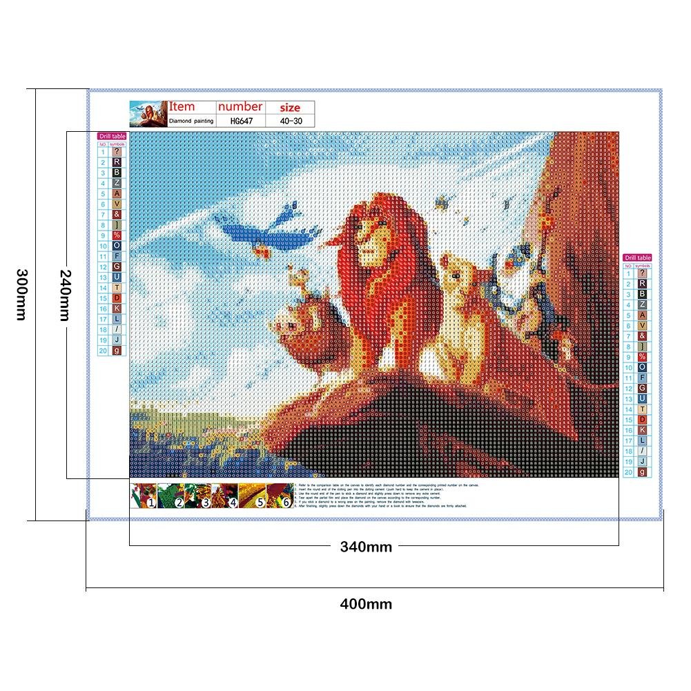 Diamond Painting - Full Round - Lion King