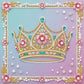 DIY Pearl Painting With Frame - Handmade Self-Adhesive Pearls - Crown (25*25cm)