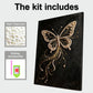 DIY Pearl Painting With Frame - Handmade Self-Adhesive Pearls - Butterfly (30*40cm) D
