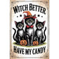 Diamond Painting - Full Round / Square - Halloween Witch Cat (30*45cm)