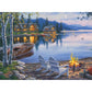 5D Diy Diamond Painting Kit Full Round Beads Lakeside Scenery