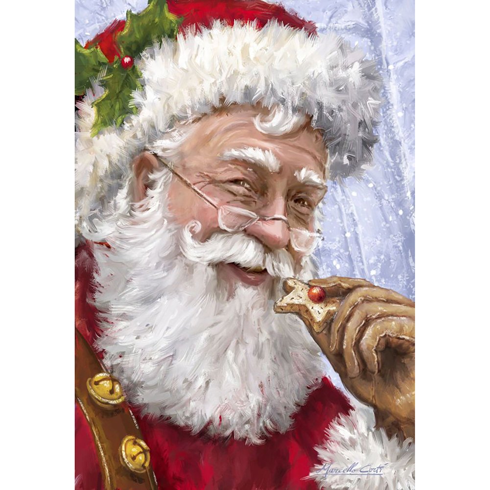 5D Diy Diamond Painting Kit Full Round Beads Santa Claus