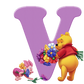 Diamond Paintings Art Letter V Winnie The Pooh