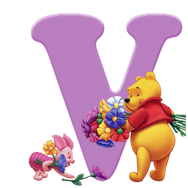 Diamond Paintings Art Letter V Winnie The Pooh