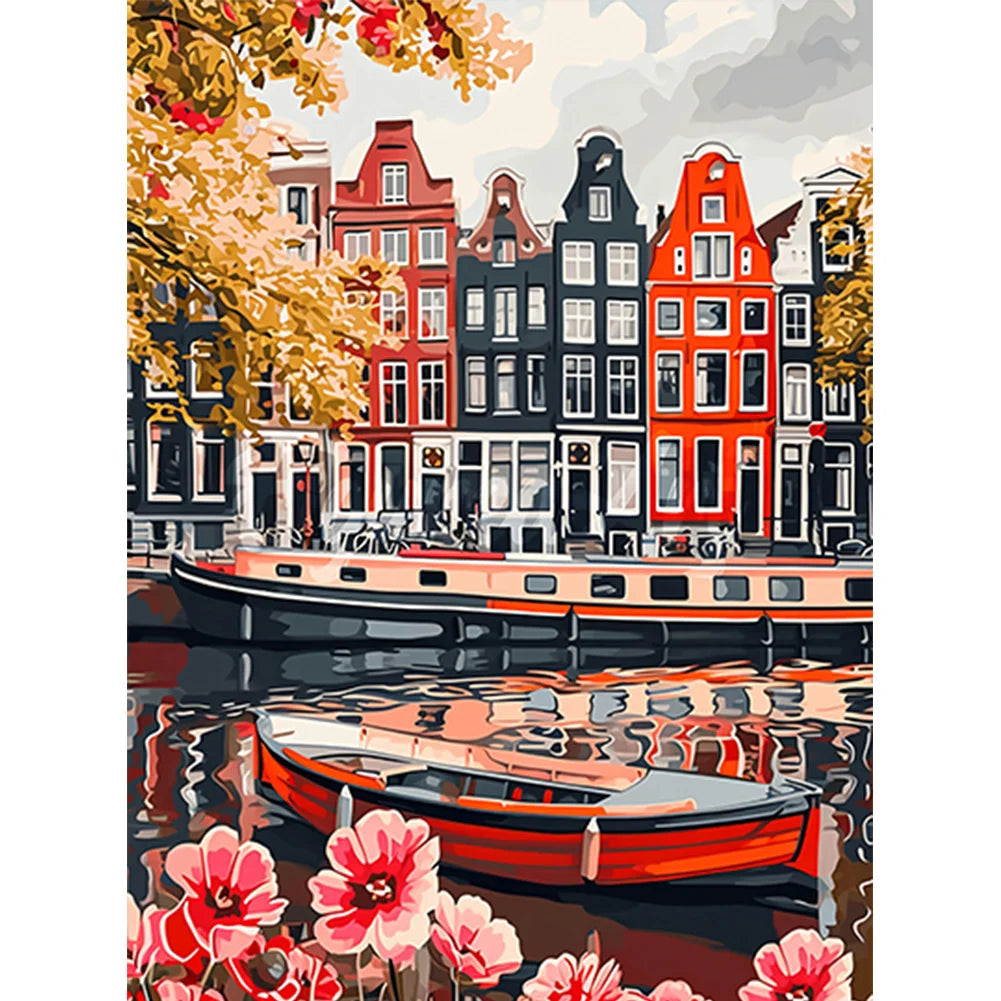 Diamond Painting - Full Round / Square - River and House
