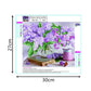 Diamond Painting - Partial Round - Purple Flowers