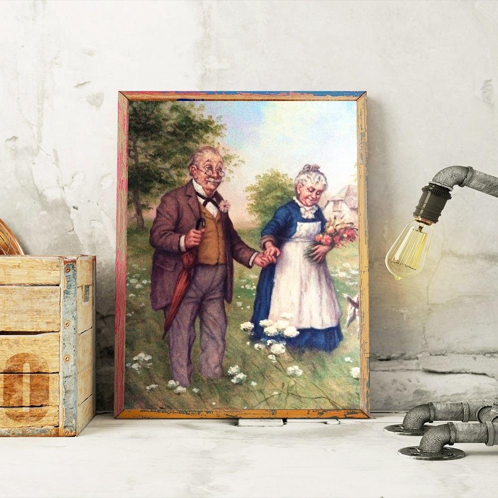 Diamond Painting - Full Round - Sweetie Old Couple