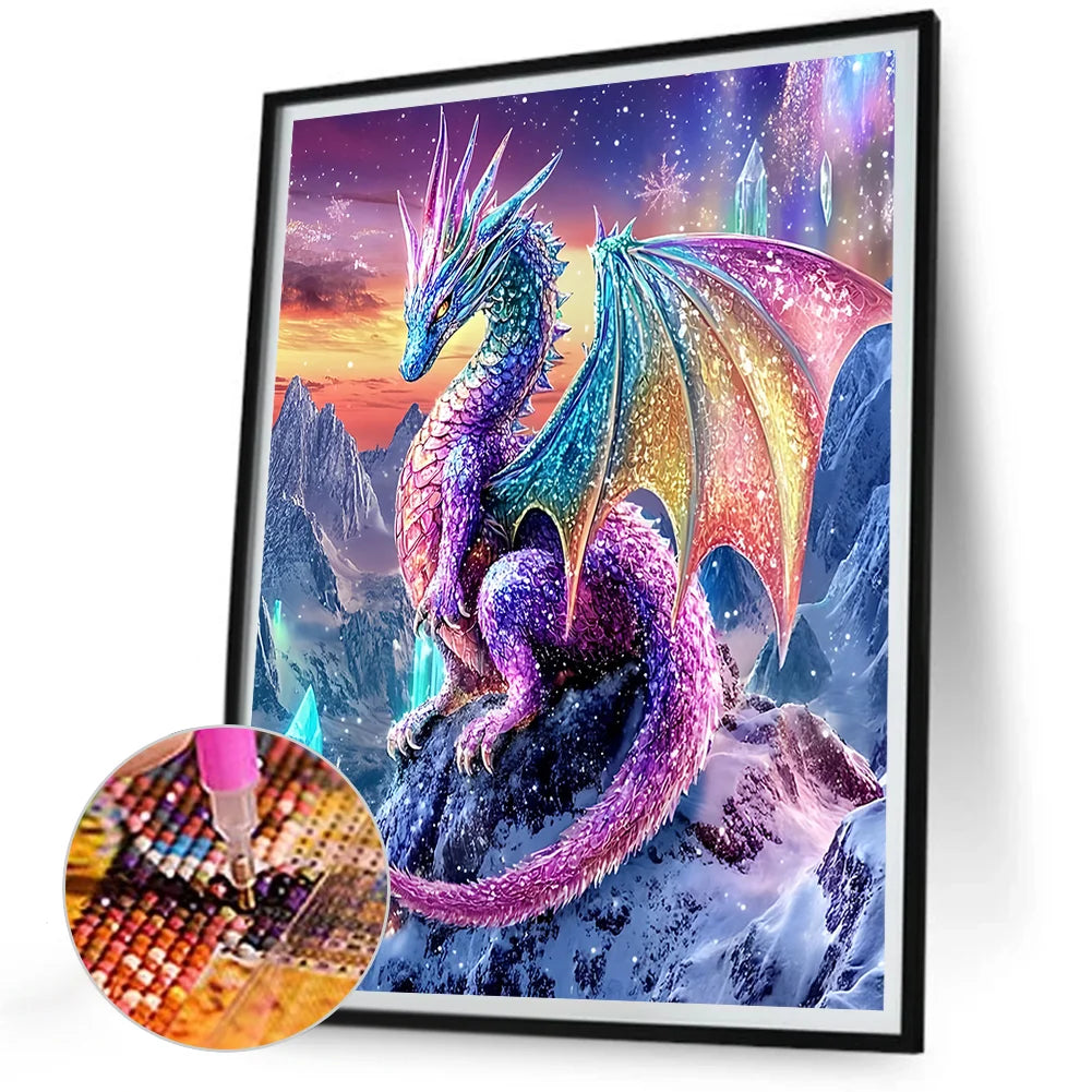 Diamond Painting - Full Round / Square - Colorful Pterosaur