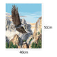 Hand Painted Drawing Acrylic Canvas Flying Eagle Wall Art Craft Decor