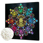DIY Pearl Painting With Frame - Handmade Self-Adhesive Pearls - Lion Spirit Mandala (25*25cm)