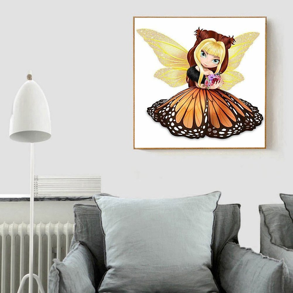 5D DIY Diamond Painting Kit - Full Round - Cute Big Eyes Doll E