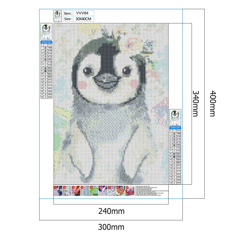 Diamond Painting - Full Round - Penguin A