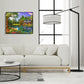 Painting By Numbers House DIY Oil Coloring Canvas Paint Drawing Picture