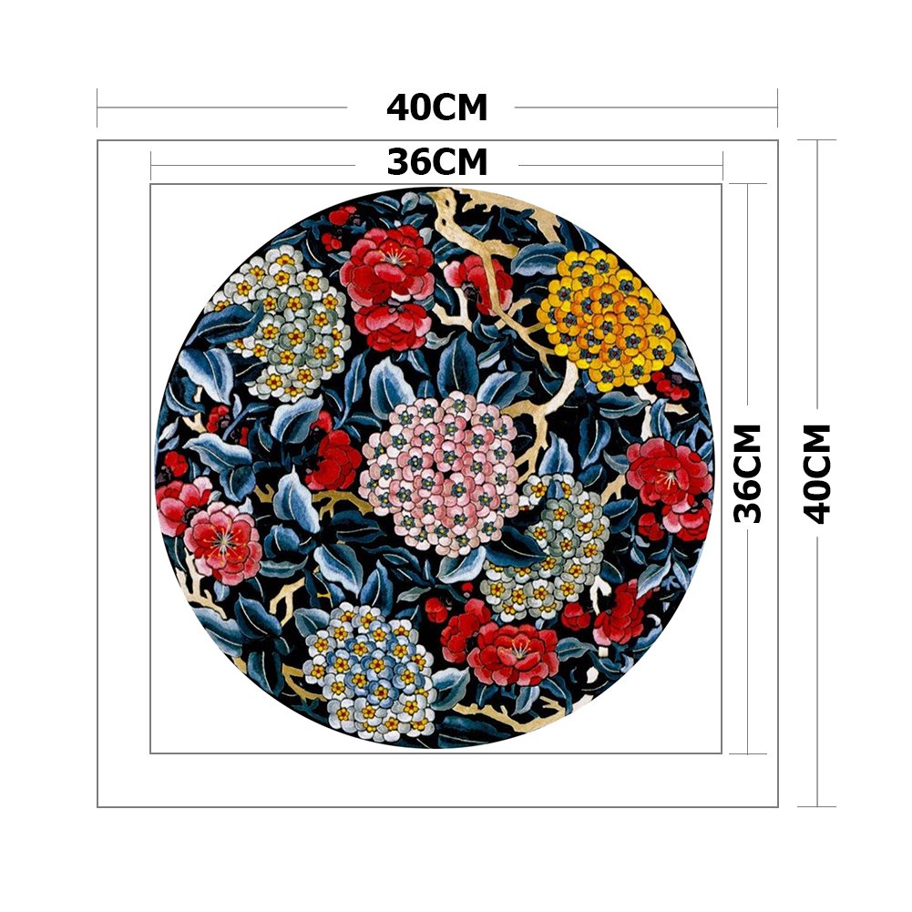 11CT Stamped Cross Stitch Retro Flower (40*40cm)