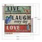 Diamond Painting - Full Round - Live Laugh Love (35*35cm)