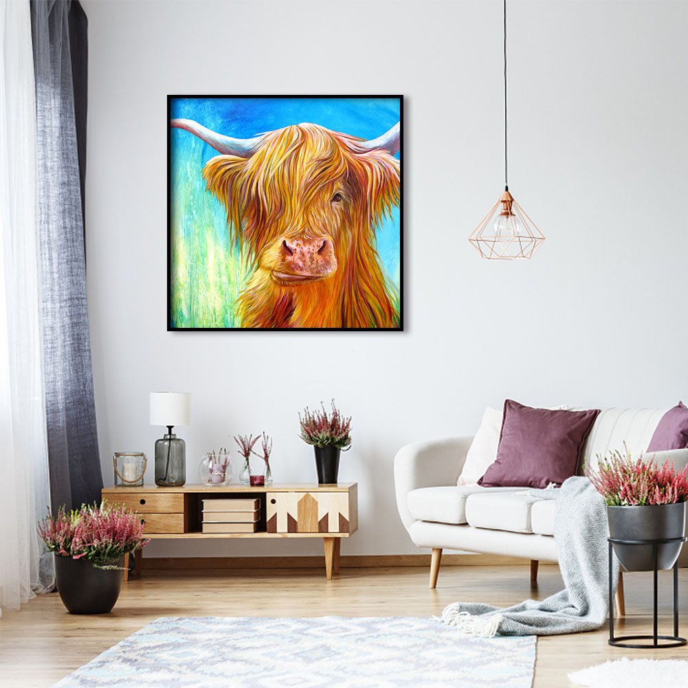 Diamond Painting - Full Round - Cow 1