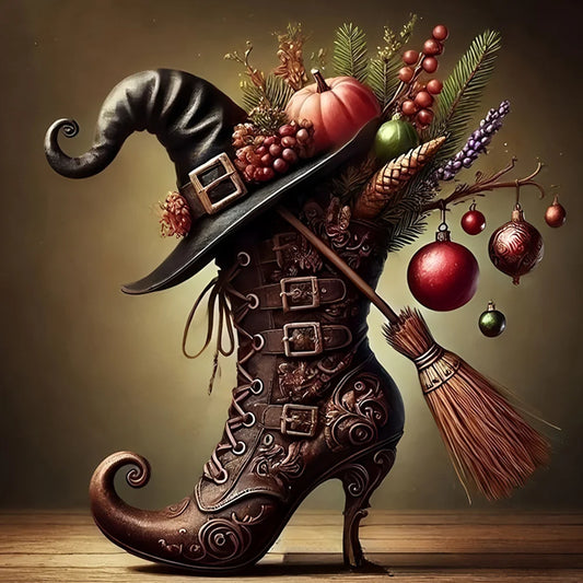 Diamond Painting - Full Round / Square - Halloween Boots