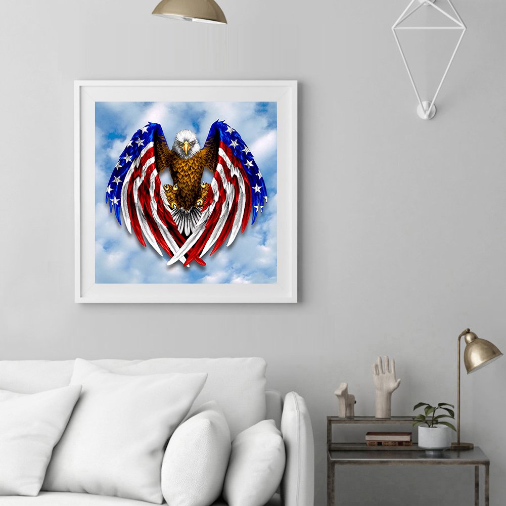 Diamond Painting - Full Round - Flag Eagle A