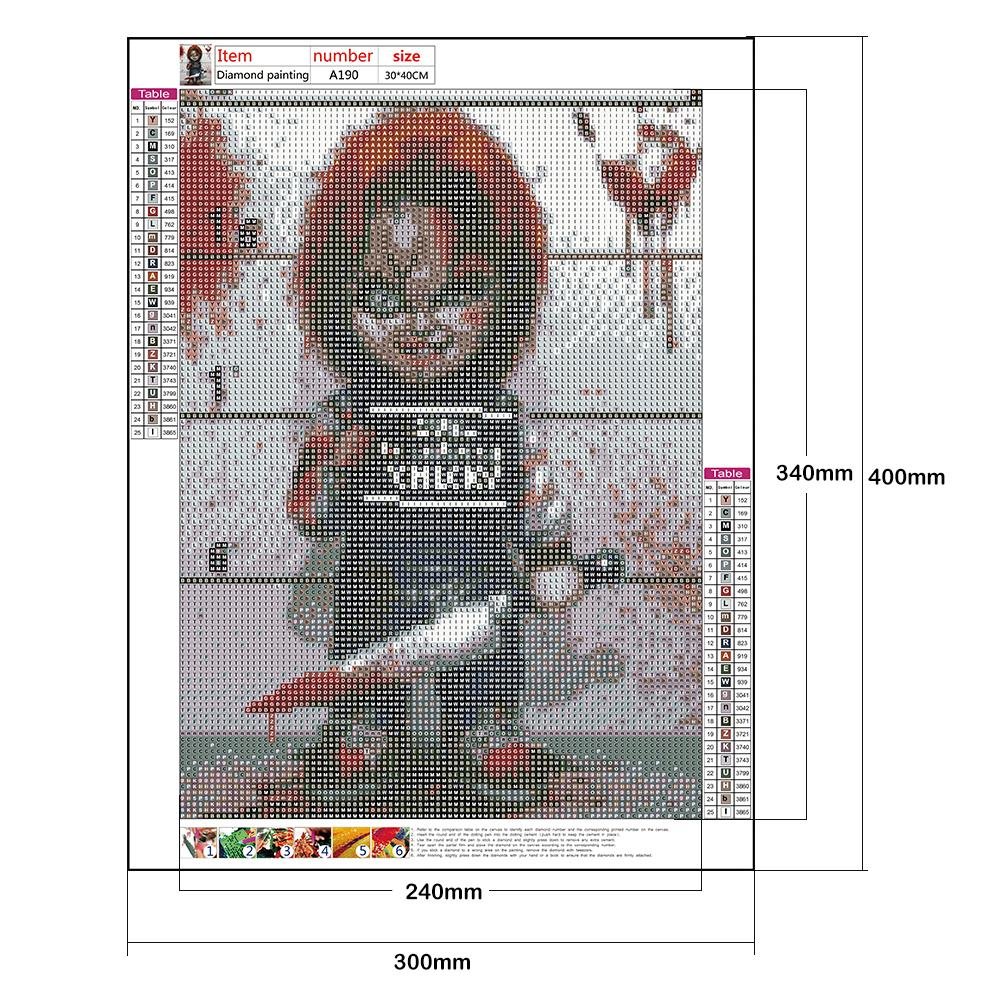Diamond Painting - Full Round - Scary Chucky