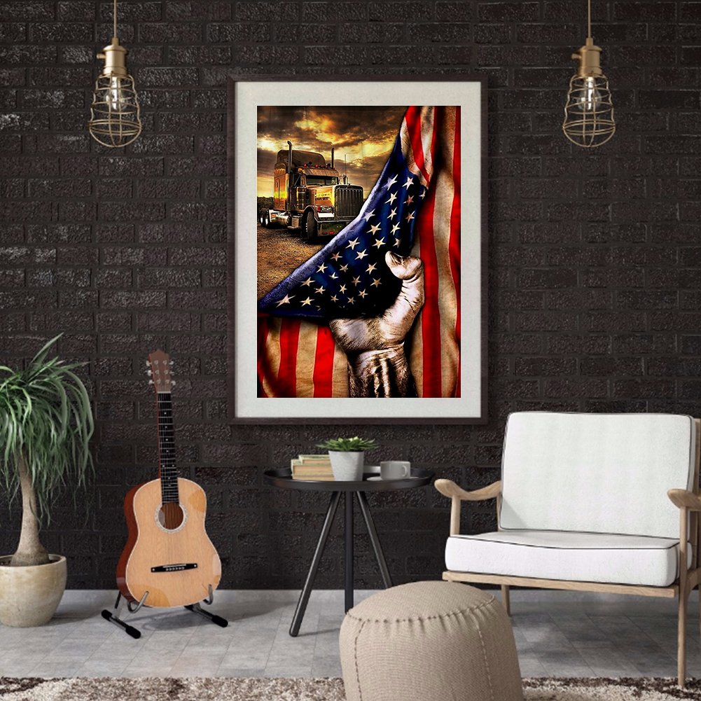 Diamond Painting - Full Round - Hand Flag