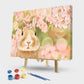 Flower Rabbit Hand Painted Artwork Oil Drawing Wall Art Picture