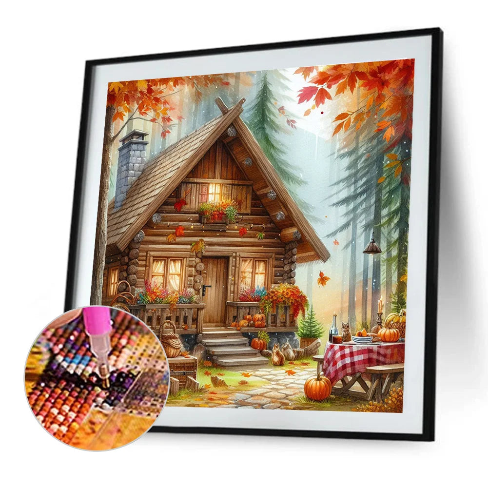 Diamond Painting - Full Round / Square - Autumn Cottage