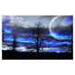 5D Diy Diamond Painting Kit Full Round Beads Blue Sky