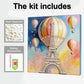 DIY Pearl Painting With Frame - Handmade Self-Adhesive Pearls - Hot Air Balloon (30*30cm)