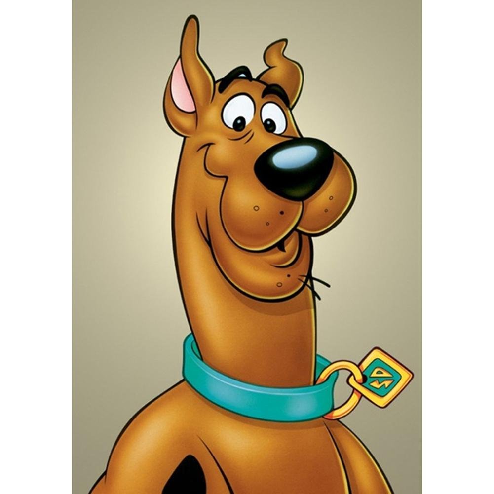 5D Diy Diamond Painting Kit Full Round Beads Scooby Dog