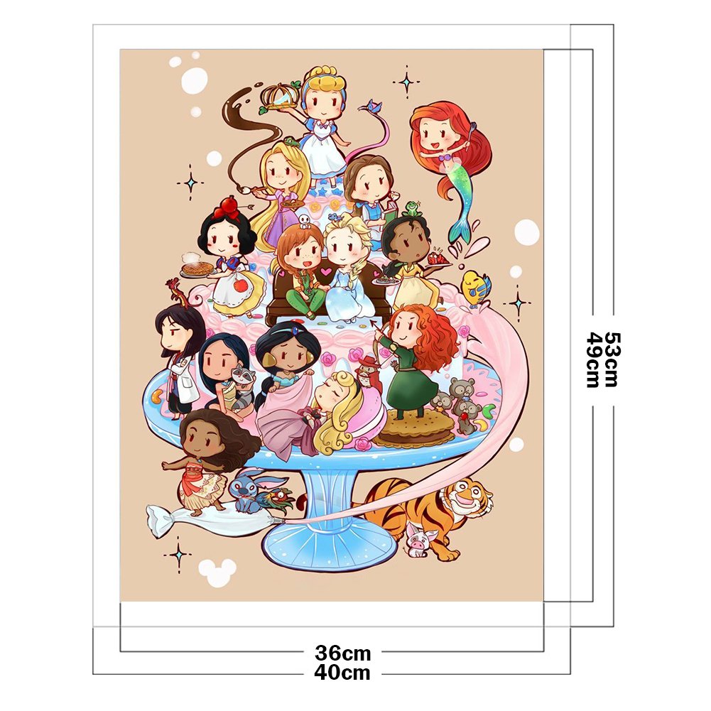 Full Embroidery Disney Princess 11CT Stamped Cross Stitch Needlework Sets