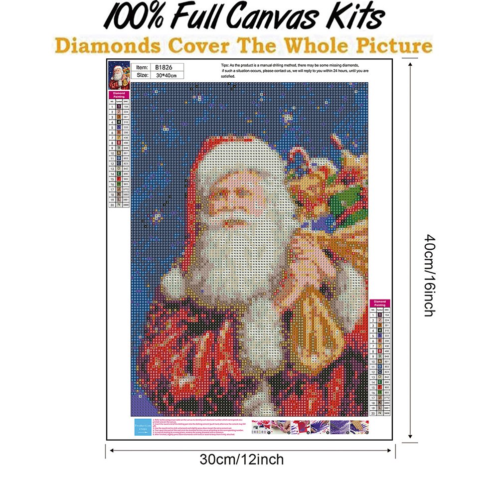 Diamond Painting - Full Round - Santa Claus D
