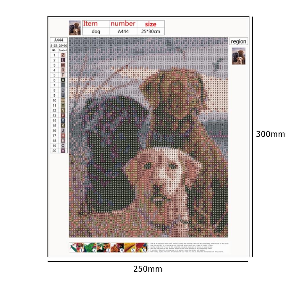 Diamond Painting - Full Round - Dogs B