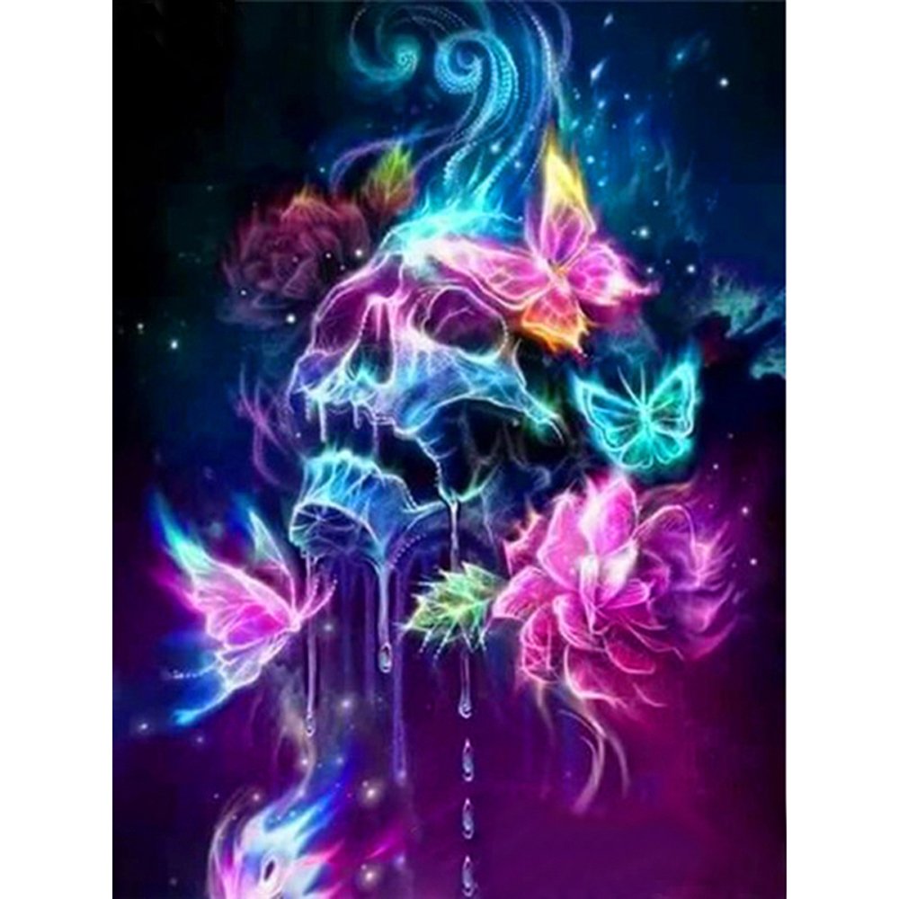 Butterflies & Skull Diamond Painting
