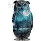 diamond painting art owl nature scenery