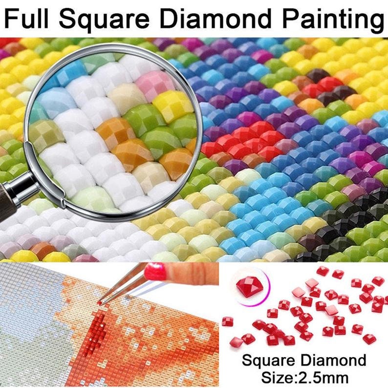 Cowboy Full Round Square Diamond Painting Kits 50 x 70cm