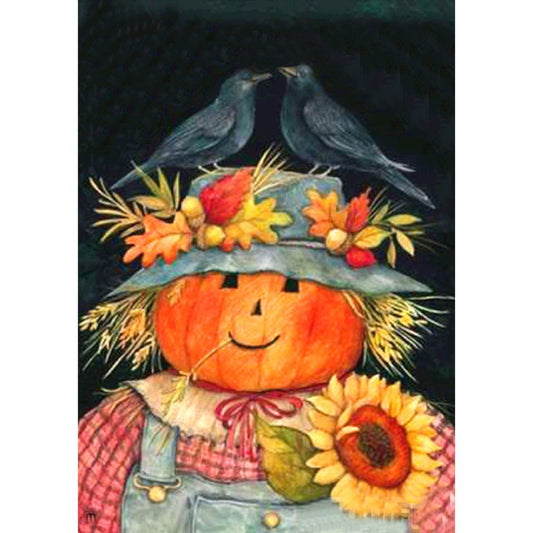 5D Diy Diamond Painting Kit Full Round Beads Scarecrow