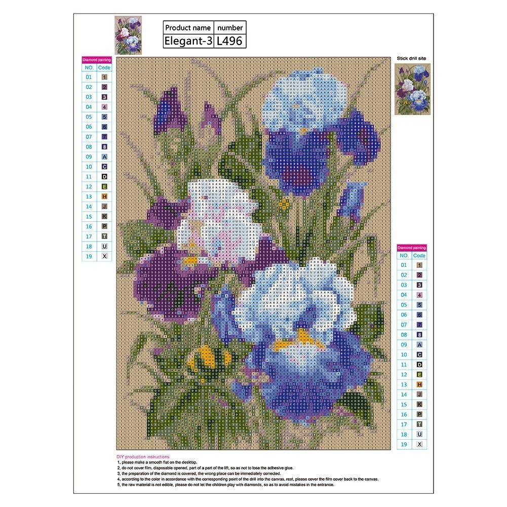 Diamond Painting - Full Round - Flowers F