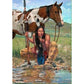 5D Diy Diamond Painting Kit Full Round Beads Drinking Indians