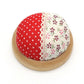 Round Pin Cushion With Wooden Base(Random Color)