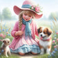 Diamond Painting - Full Round / Square - Dog and Girl U