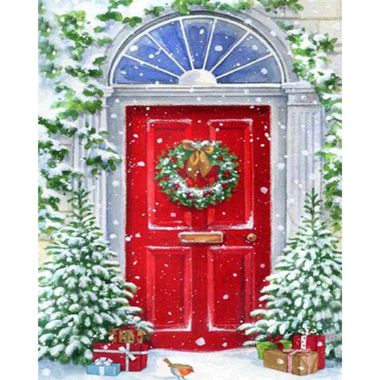 11ct Stamped Cross Stitch Christmas Gate (40*50cm)