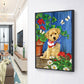 5D DIY Diamond Painting Kit - Full Round - Flower Dog