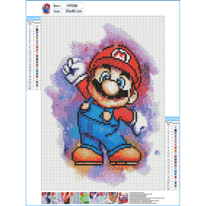 Diamond Painting - Full Round - Super Mario B