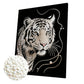 DIY Pearl Painting With Frame - Handmade Self-Adhesive Pearls - Tiger(40*50cm)