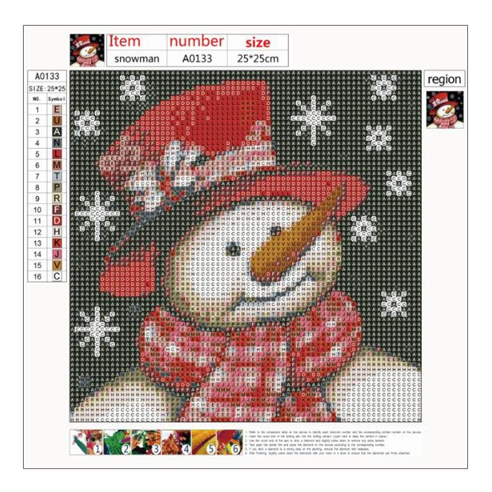 Diamond Painting - Full Round - Snow Man A