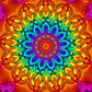 5D Diy Diamond Painting Kit Full Round Beads Retro Flower Mandala