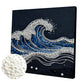 DIY Pearl Painting With Frame - Handmade Self-Adhesive Pearls - Waves (30*30cm) D
