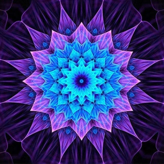 Diamond Painting - Partial Round - Mandala Flower