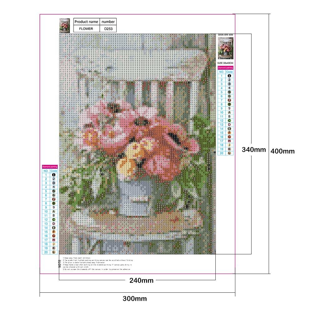 Diamond Painting - Full Round - Desk Flower